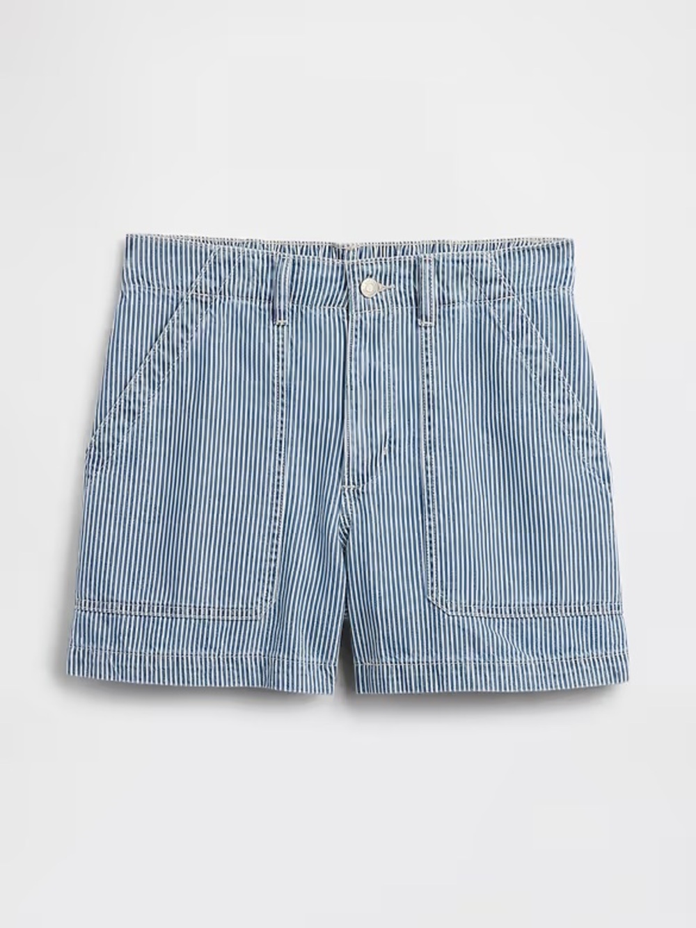 GAP Factory Blue and White Striped Bermuda Shorts
